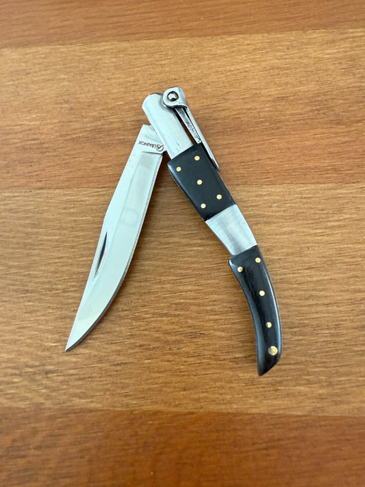 2.75” Arabian Style Navaja Folding Pocket Knife Black Stamina Wood Steel Handle