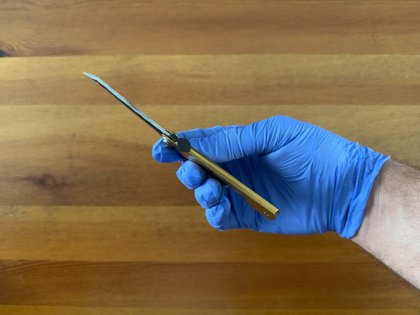 3" Navaja Higonokami Knife Brass Handle with Stainless Blade and Sheath