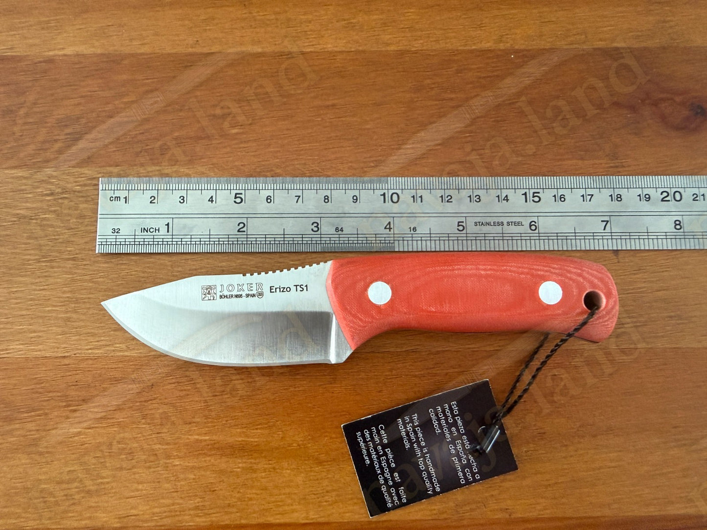 Joker Erizo TS1 Survival Knife 2.95” Böhler N695 Blade Red Micarta Handle -Spain