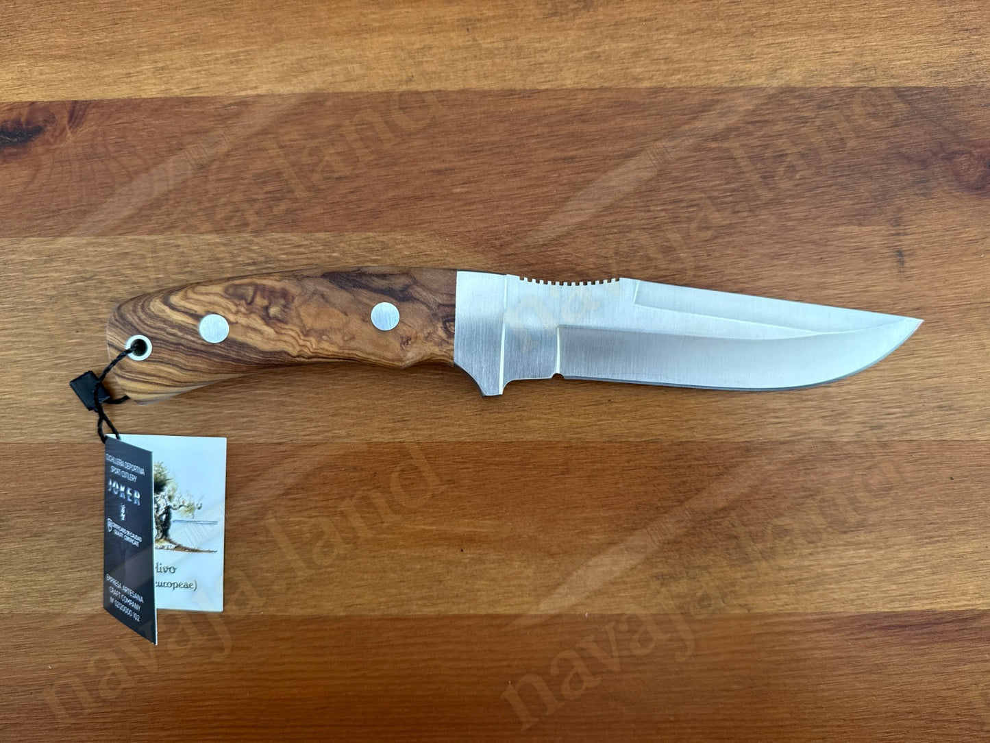 Joker Gamo Fixed Blade Hunting Knife 5.12" Mova 1.4116 Steel Olive Wood Handle