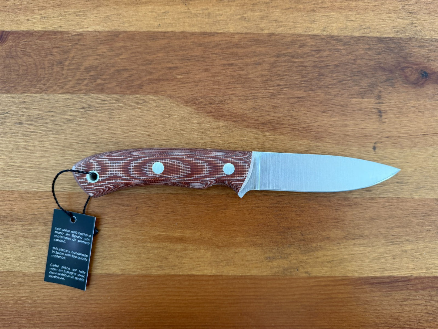 Joker Pantera Bushcraft Knife Brown Micarta Handle Black Sheath Lanyard Hole