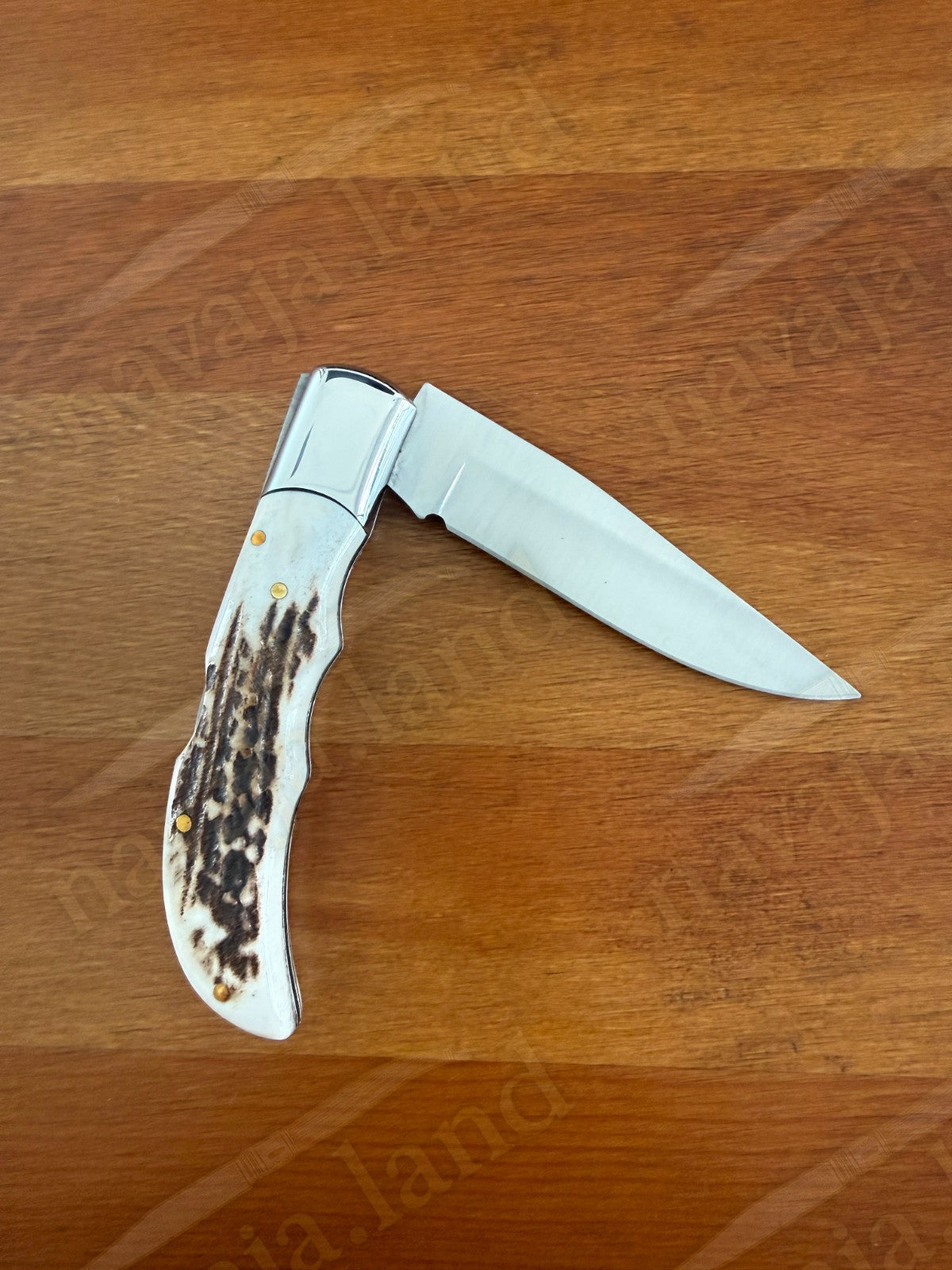 3.54” Joker Pointer Camping Folding Knife (Deer Antler Handle) Handmade in Spain