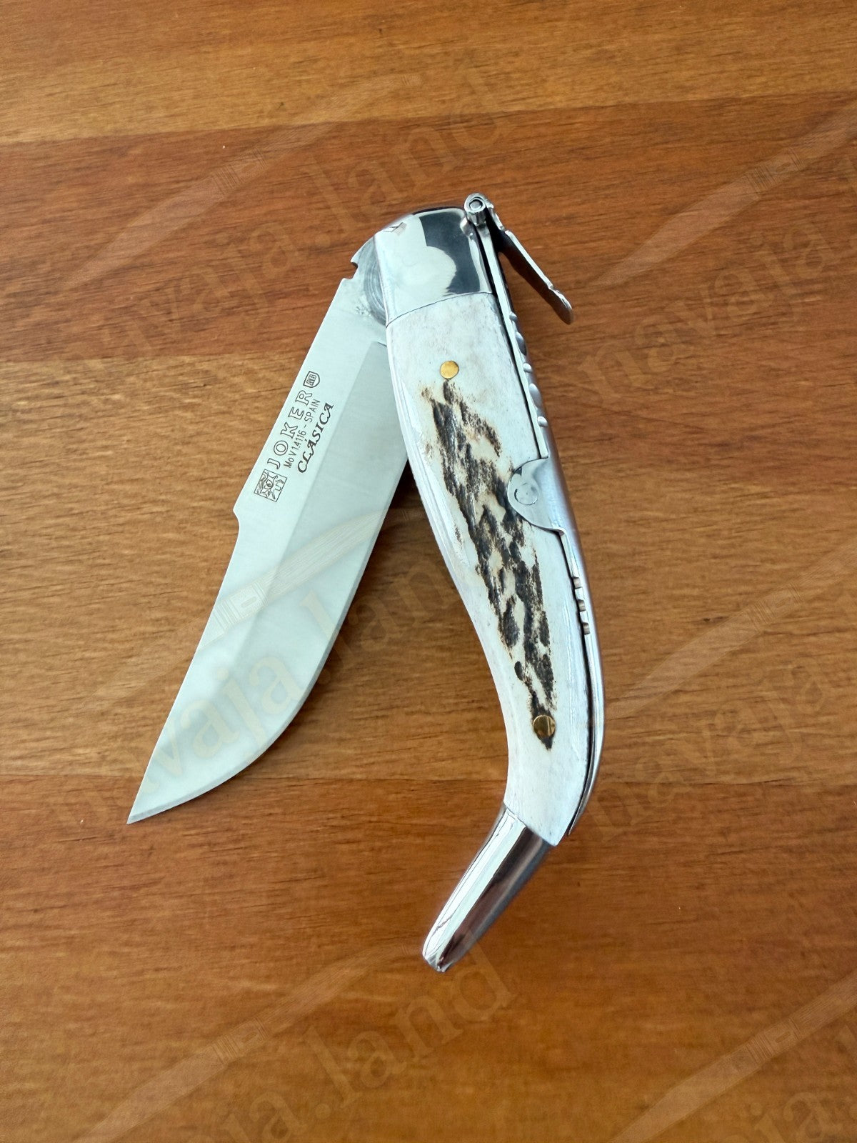 3.2” Joker Clasica Folding Knife Stag Horn Handle MOVA 1.4116 Stainless Steel