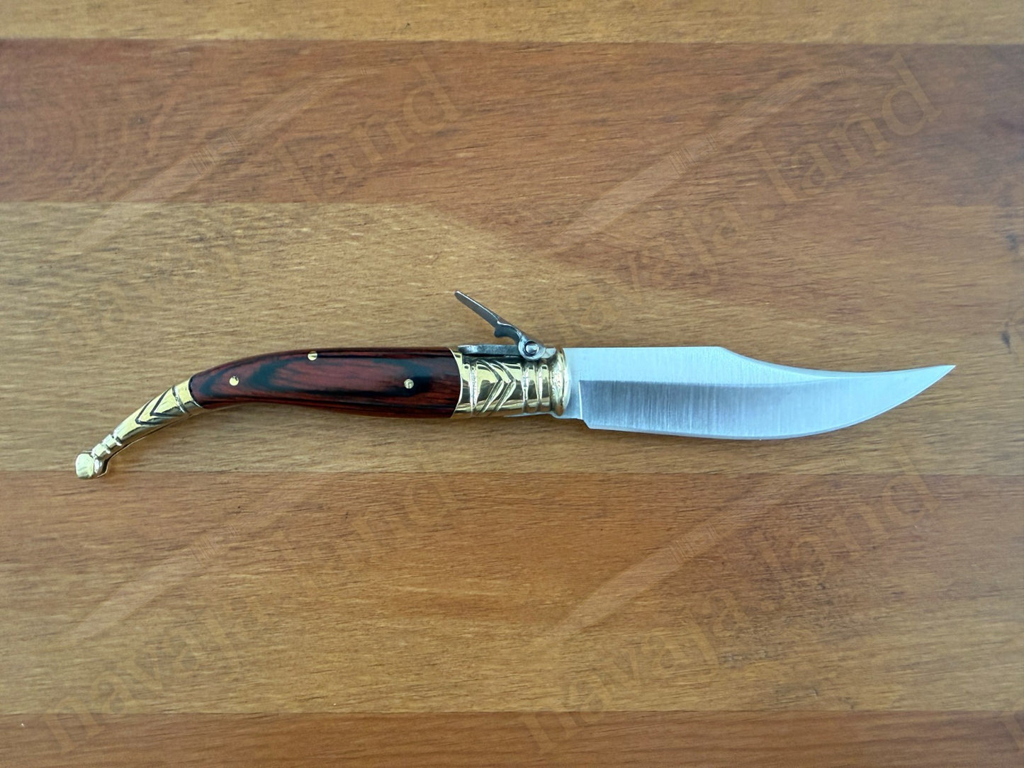3.5” Navaja Joker Sevillana Knife Red Wood Handle High Quality Handmade in Spain