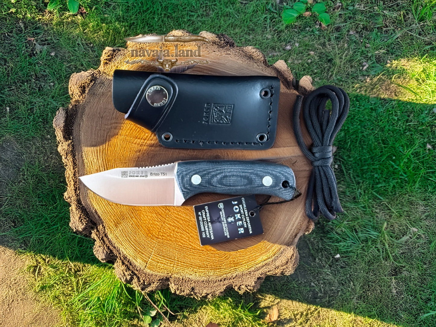 Joker Erizo TS1 Survival Knife – 2.95” Böhler N695 Blade | Black Micarta Handle