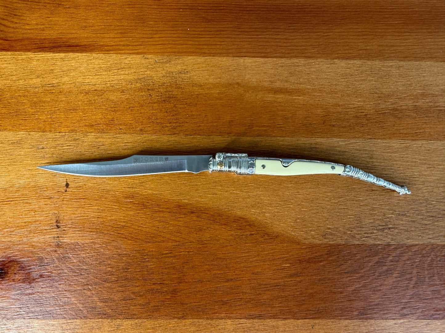 4.1” Albacete Navaja Joker Stiletto Knife Zamak Handle Handmade Slipjoint Spain