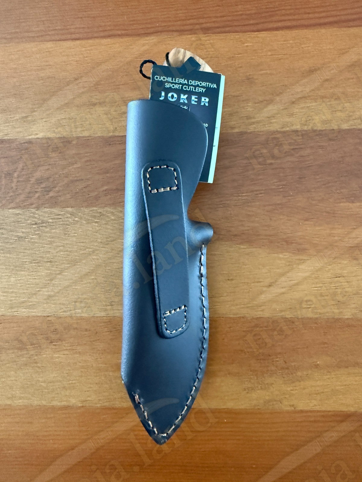 Joker Pecari Skinning Knife 3.34” MOVA Blade Olive Wood Handle Leather Sheath