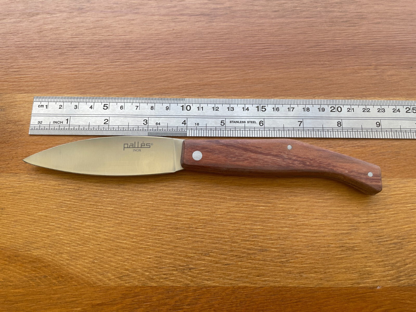3.9" Pallés Inox Navaja Pocket Knife Stainless Steel Blade Wood Handle Slipjoint