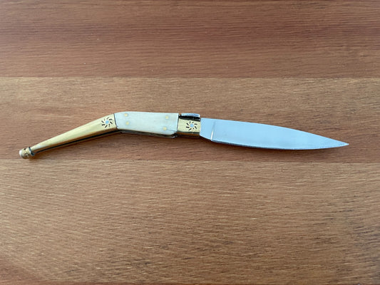 3.2" 420 Steel Navaja Tramuntana Empordanesa Brass Ferrules & Polished Bone