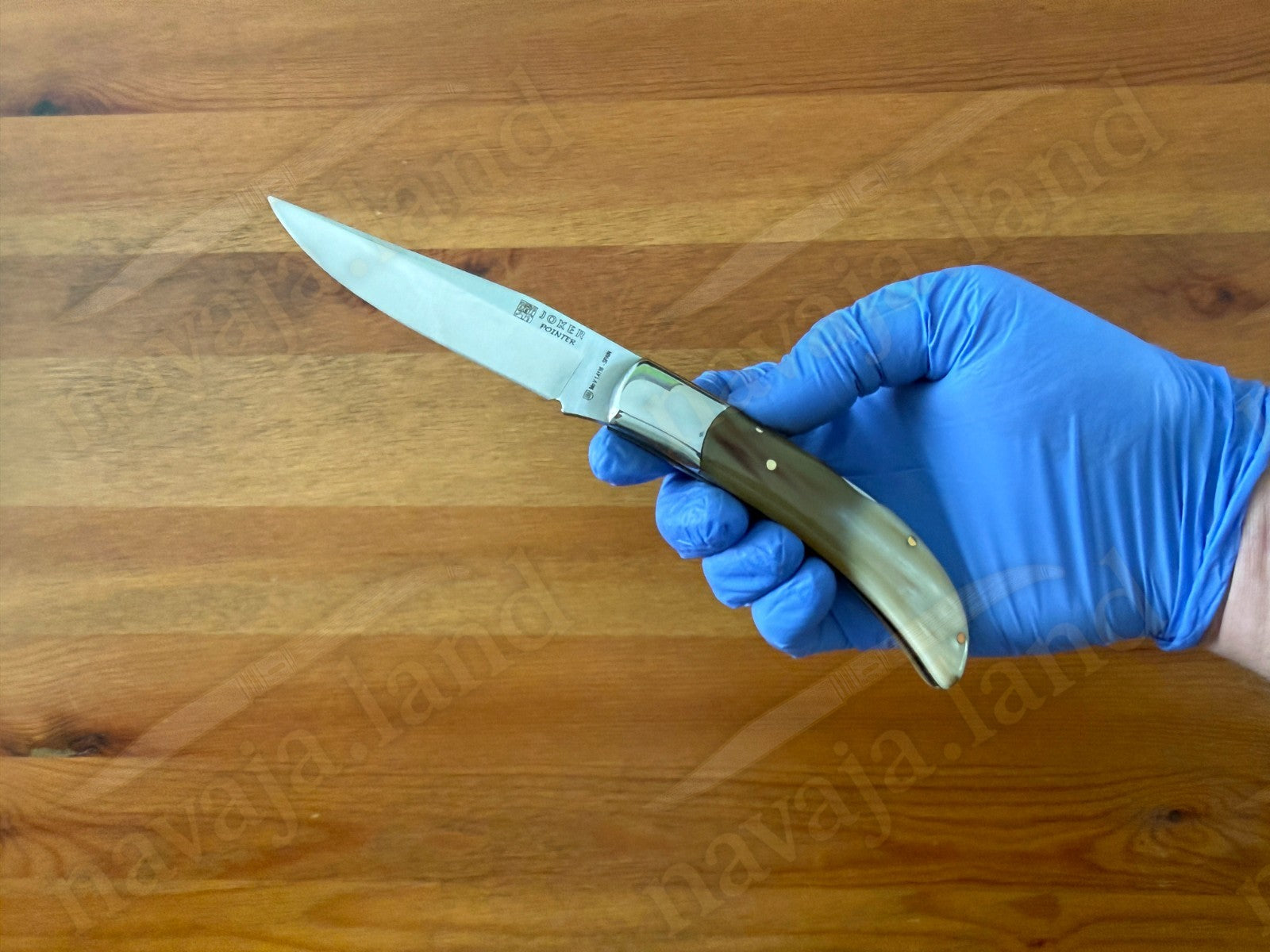 3.54” Joker Pointer Camping Folding Knife (Bull Horn Handle) Handmade in Spain
