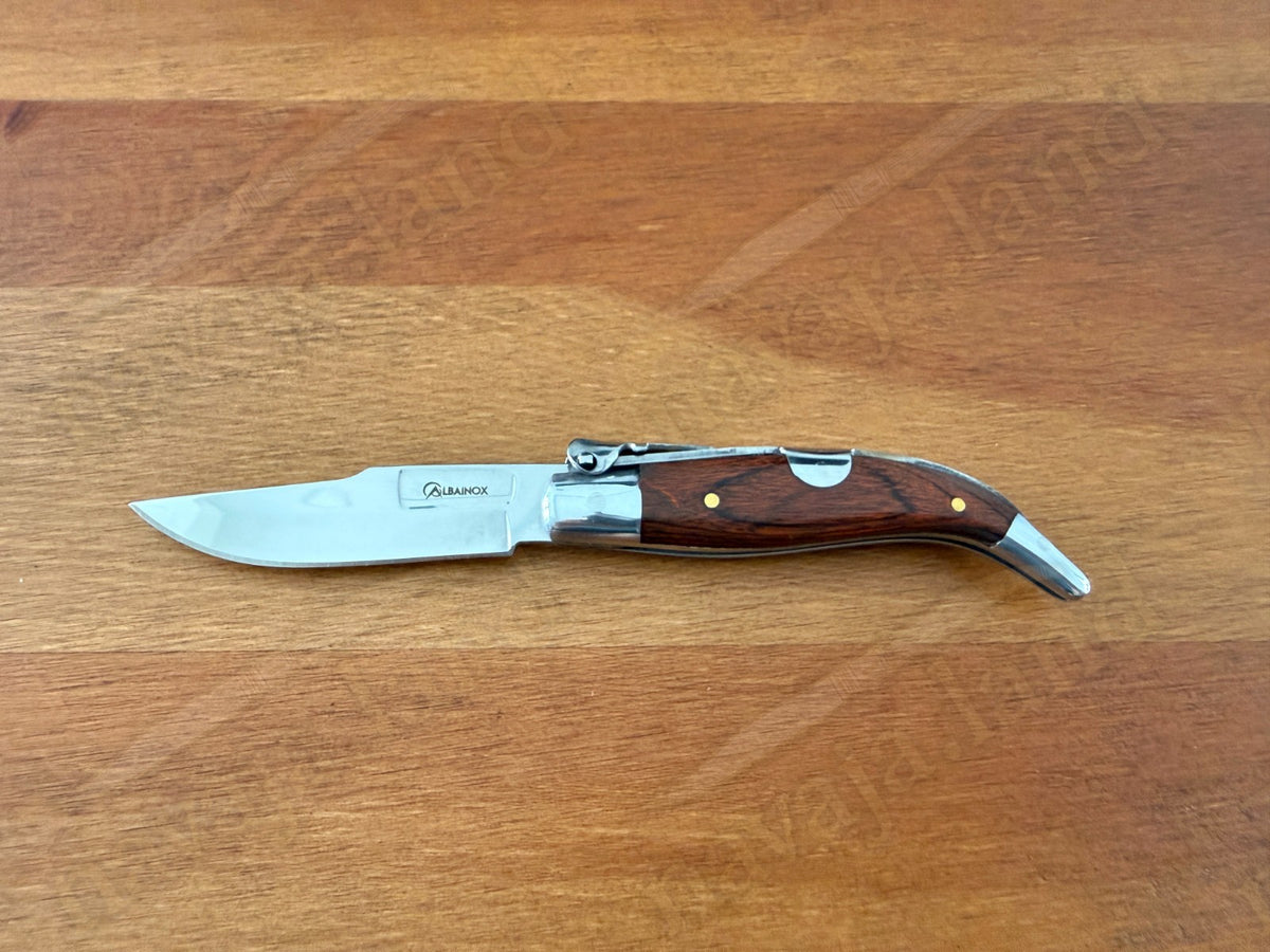 2.55” Spanish Navaja Teja Albacete Pocket Knife Red Stamina Scales with Ratchet