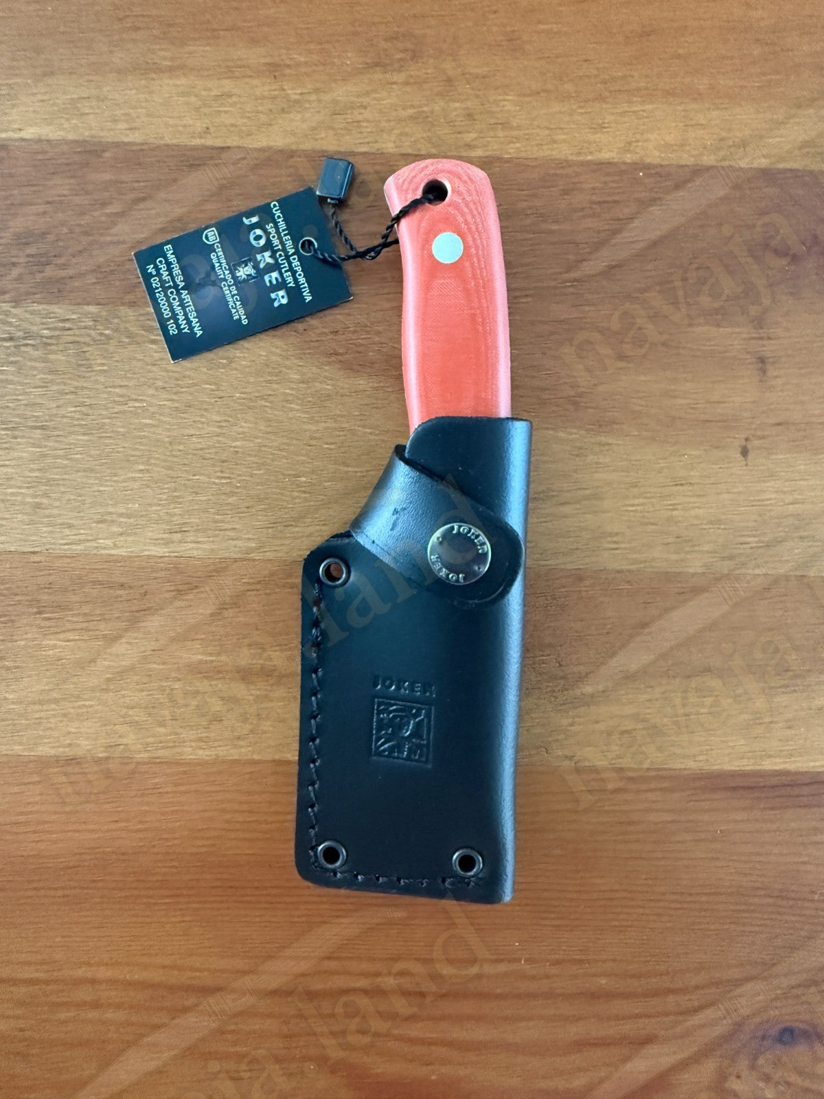 Joker Erizo TS1 Survival Knife 2.95” Böhler N695 Blade Red Micarta Handle -Spain