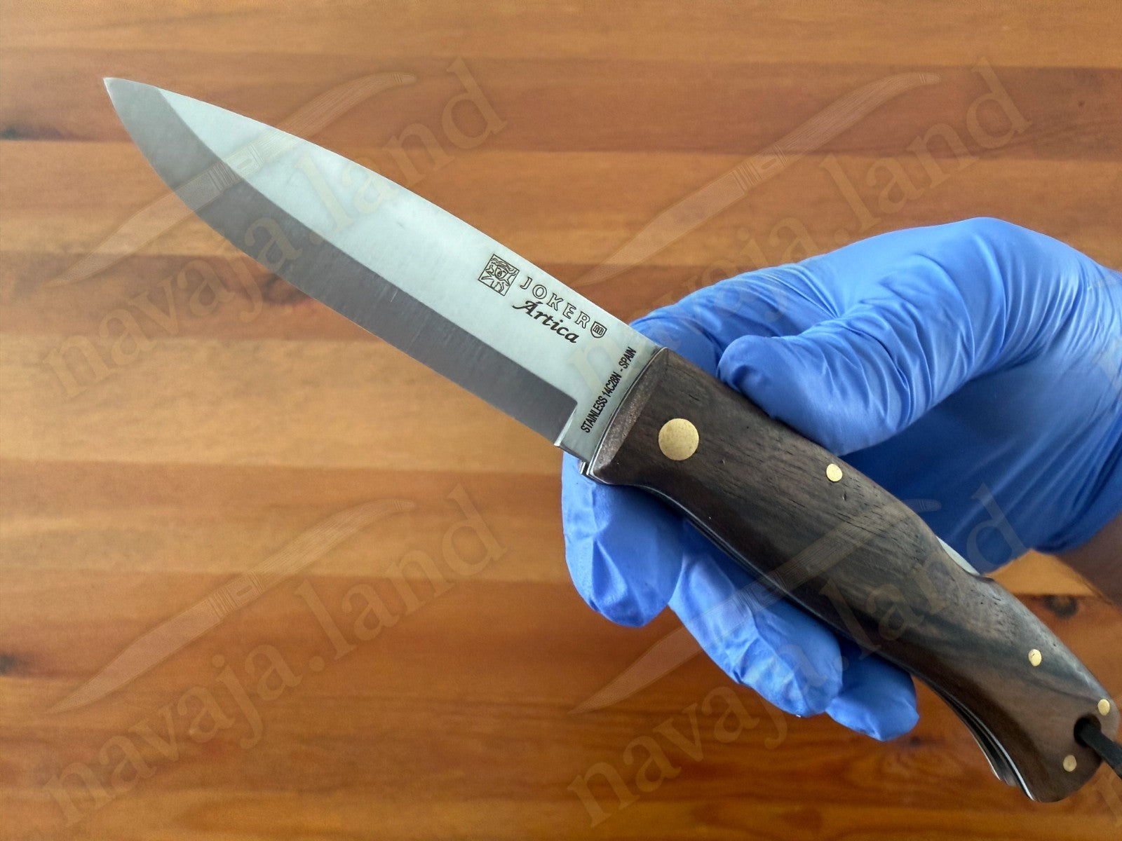 3.15” Joker Artica Bushcraft Folding Knife (Walnut Wood Handle) Handmade - Spain