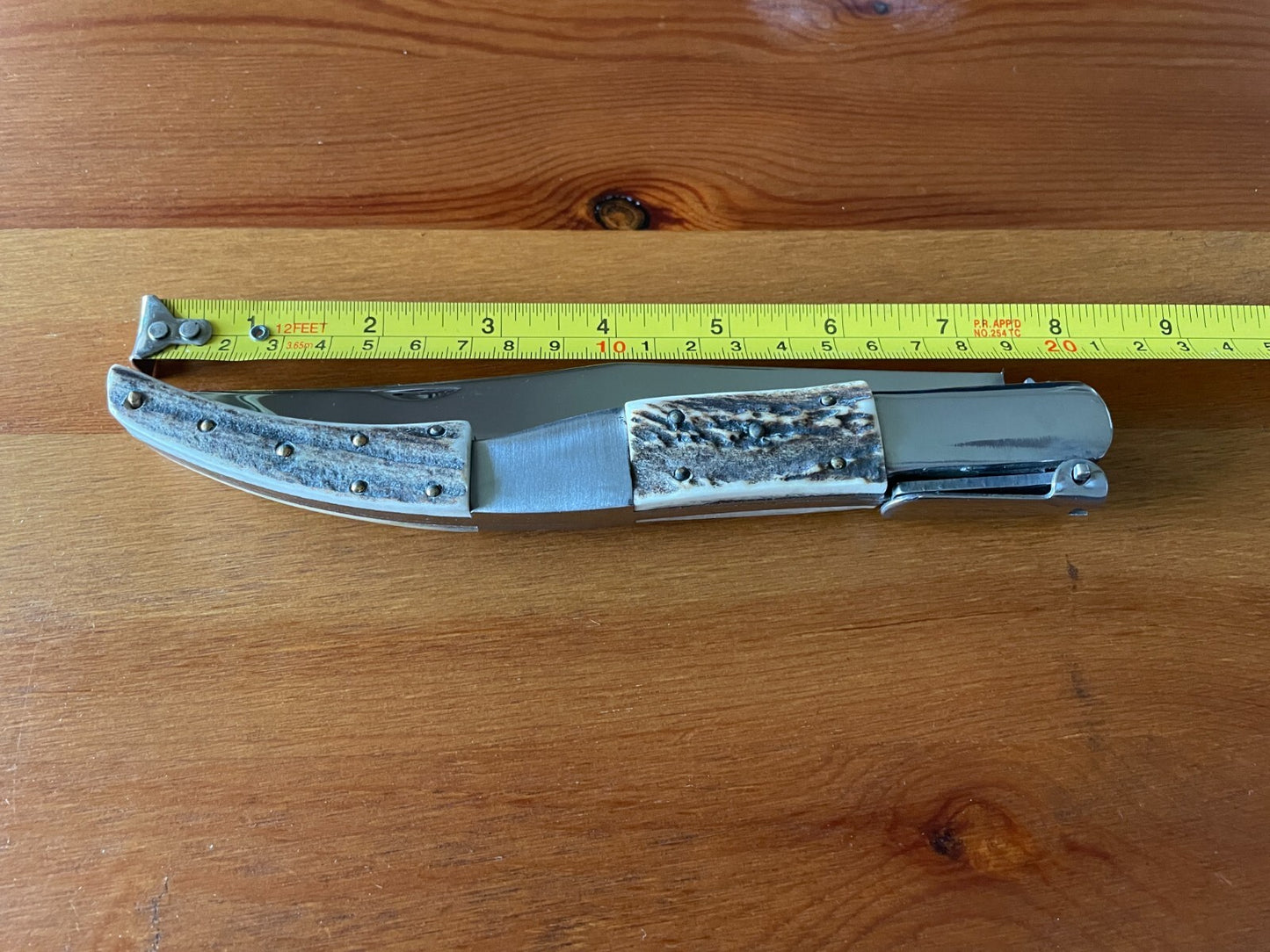 6.5" Arabian Style Navaja Folding Knife Deer Antler Scales with Ratchet - Spain