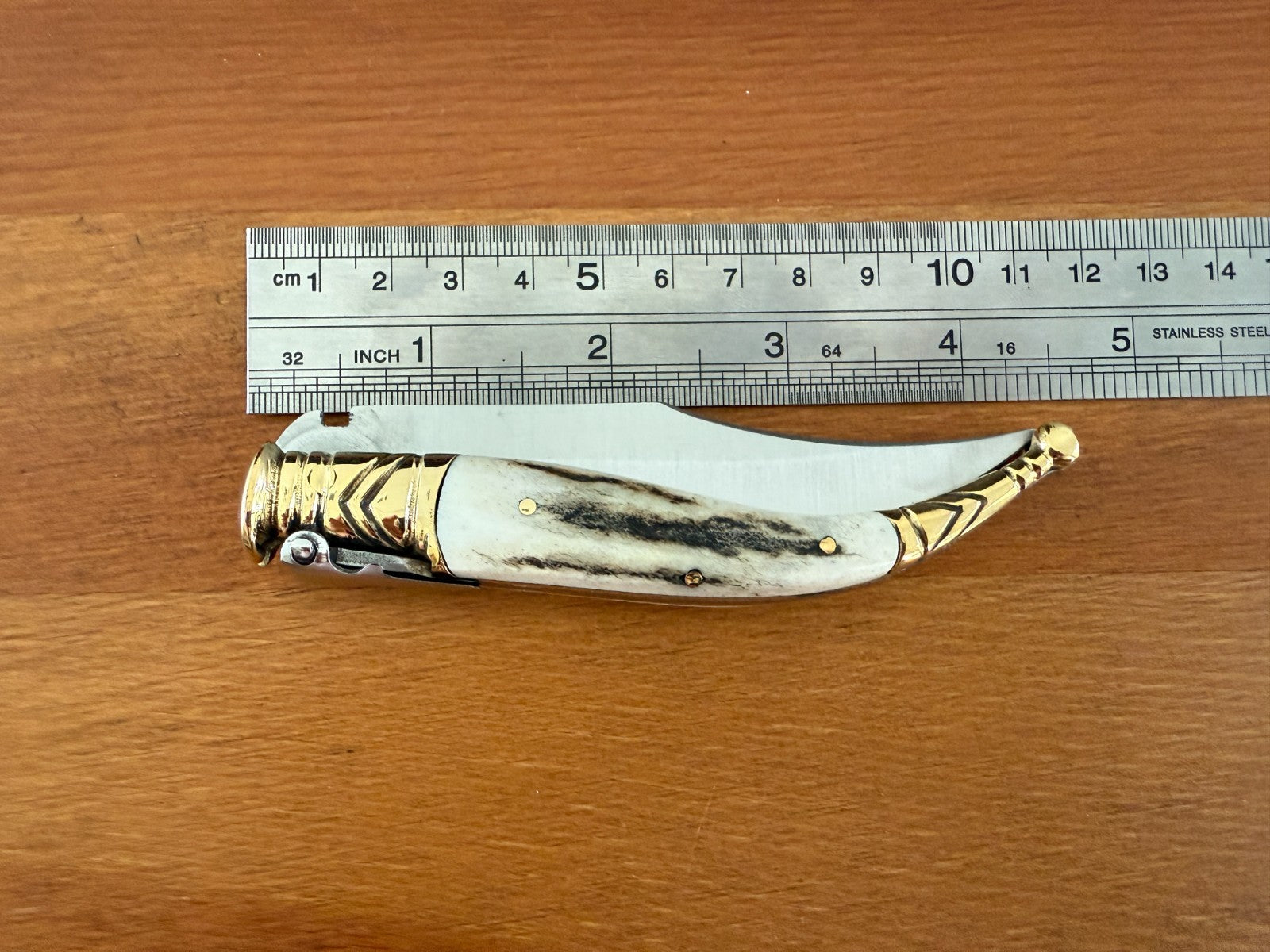 3.5” Albacete Navaja Joker Sevillana Knife Stag Horn Handle High Quality - Spain