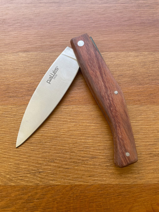 3.9" Pallés Inox Navaja Pocket Knife Stainless Steel Blade Wood Handle Slipjoint