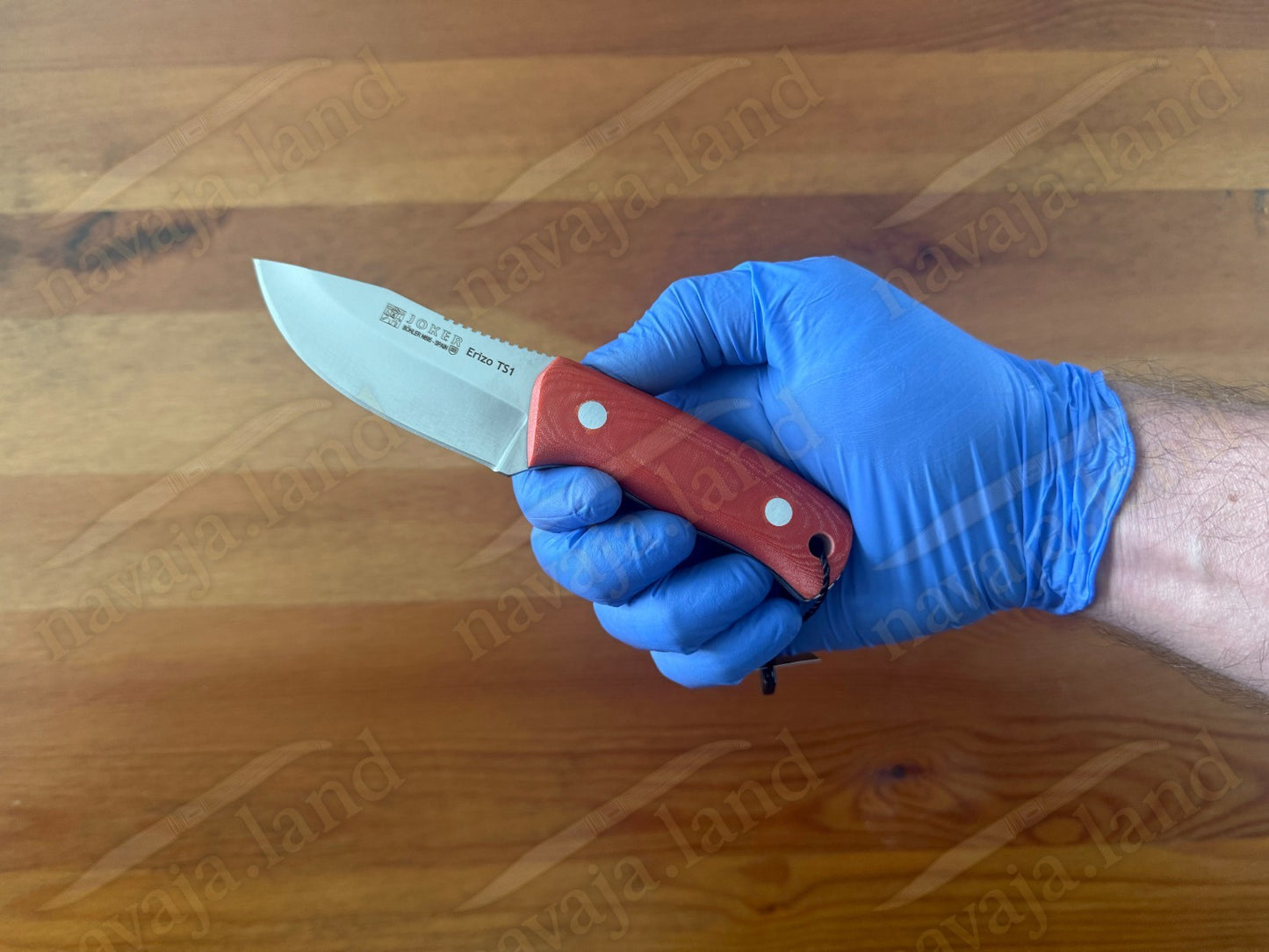 Joker Erizo TS1 Survival Knife 2.95” Böhler N695 Blade Red Micarta Handle -Spain