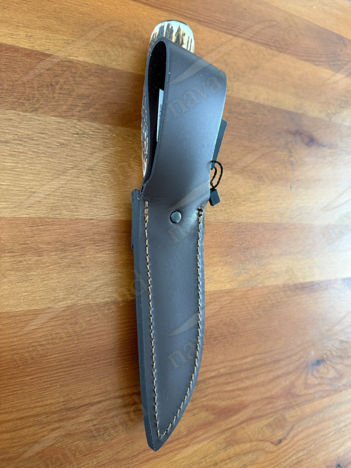Joker Tigre Hunting Knife 5.5” MOVA Blade Deer Antler Handle Leather Sheath