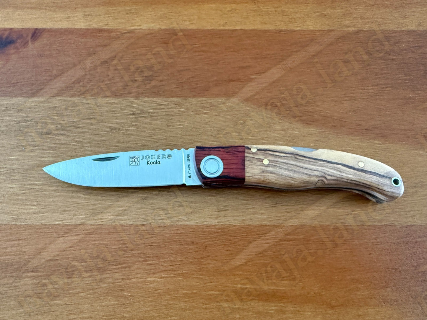 Joker Koala Pocket Knife 2.75” MOVA Blade Olive Wood & Rosewood Handle