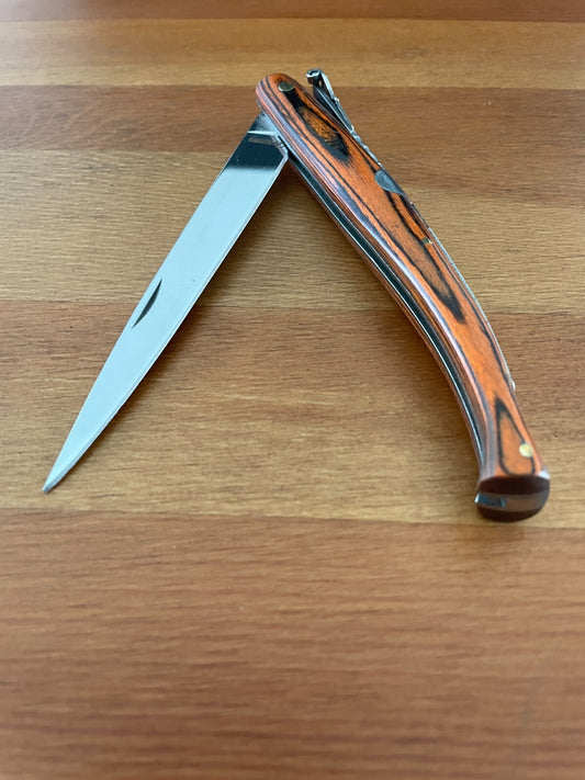 4.7 in. Estilete Spanish Navaja Pocket Knife Red Stamina Wood Handle