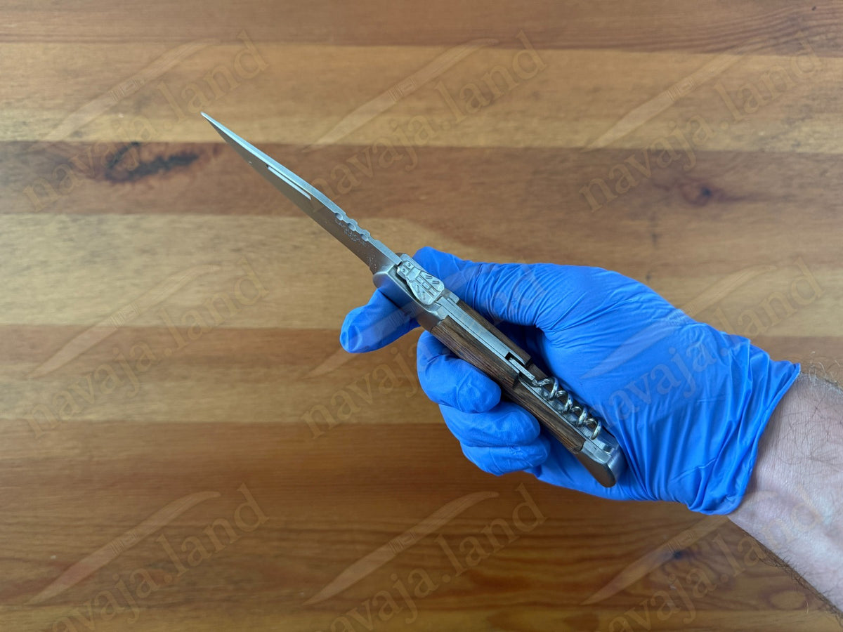 3.54” Blade Navaja Laguiole Inox Folding Pocket Knife w/ Corkscrew from Spain