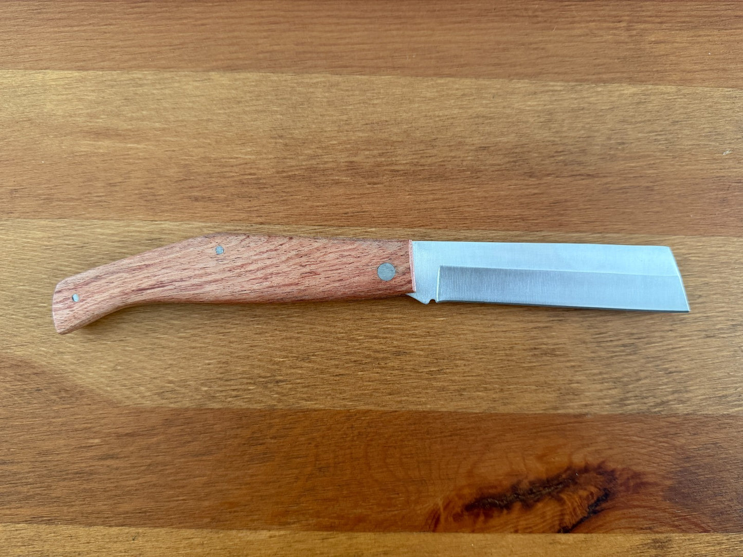 3.8" Pallés Carbon Steel Cut Tip Navaja Pocket Knife Wood Handle From Spain