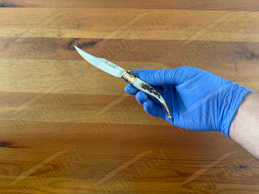 3” Navaja Joker Sevillana Knife Stag Horn Handle High Quality Handmade in Spain