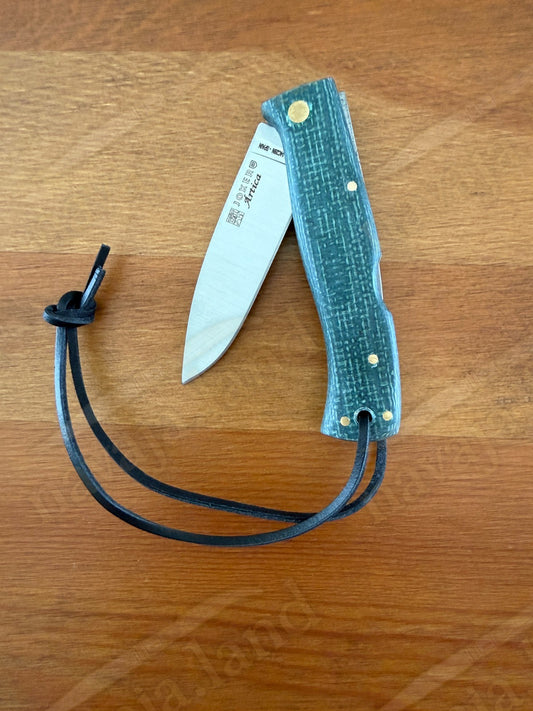 3.2” Joker Artica Bushcraft Folding Knife (Green Jute Micarta Handle) From Spain