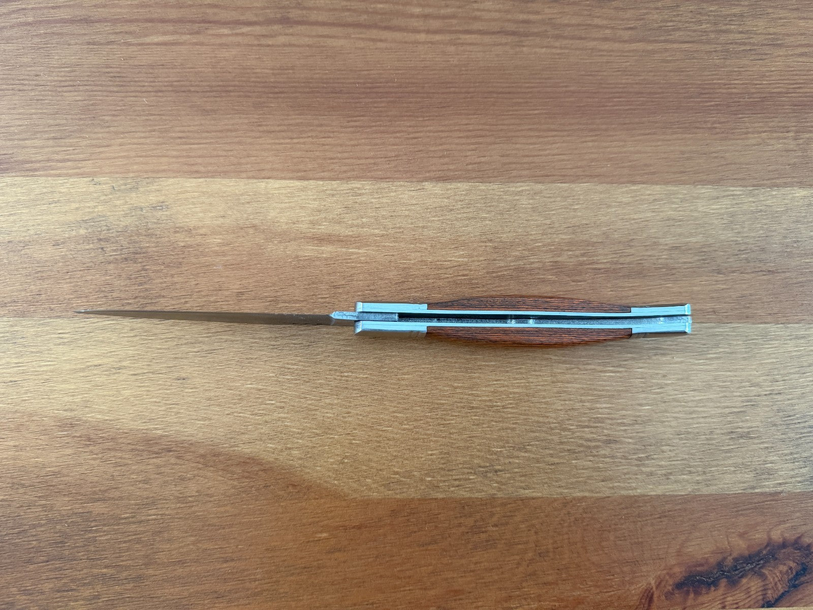 3.9” Stainless Steel Blade Navaja Laguiole Inox Folding Pocket Knife Wood Scales