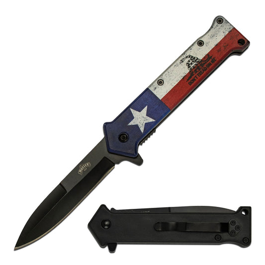 3.50-inch Fine Edge Stiletto Blade Spring Assisted Knife Master USA
