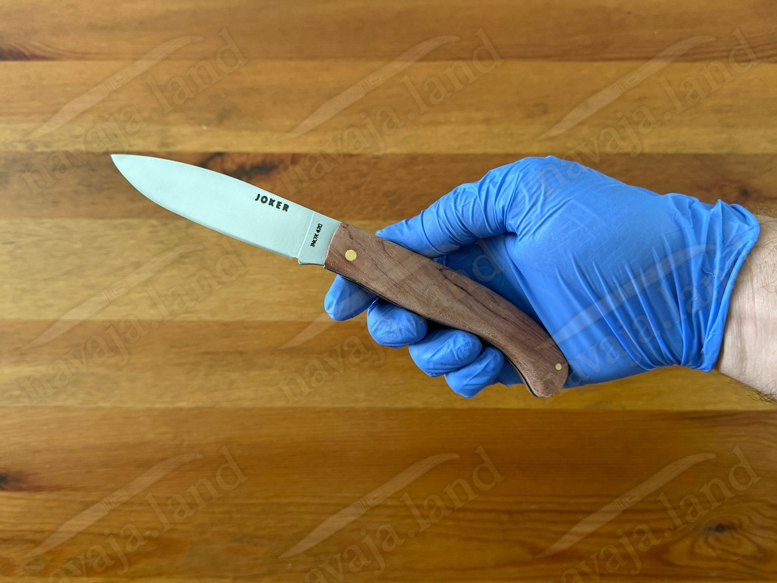 3.54” Joker Camping Folding Knife (Bubinga Wood Handle) 420 Steel - From Spain