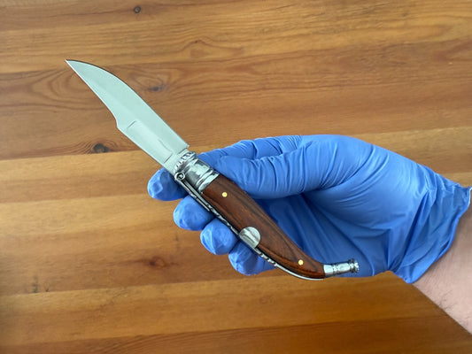 2.95” Spanish Navaja Teja Albacete Pocket Knife Red Stamina Wood Scales Spain