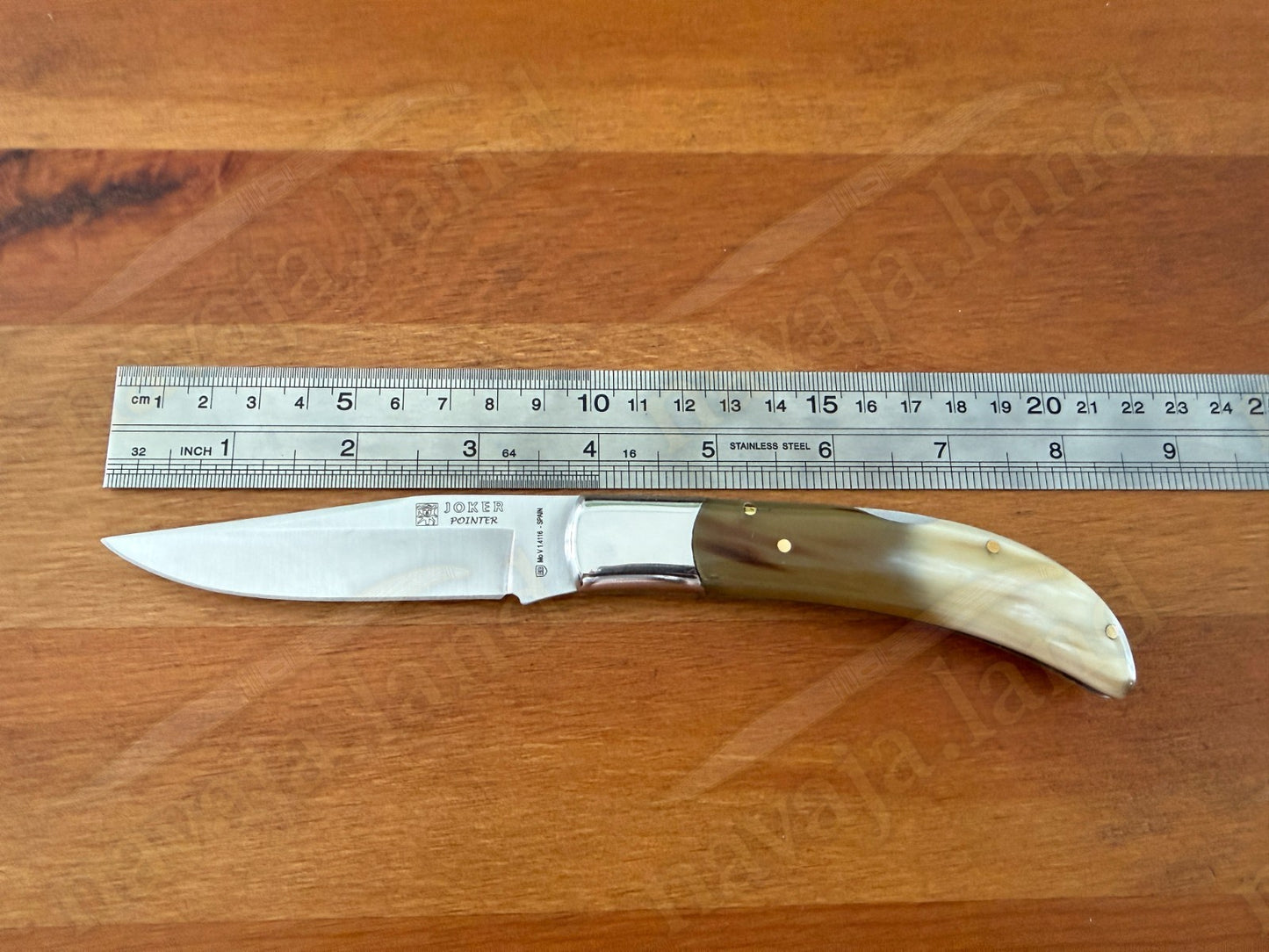 3.54” Joker Pointer Camping Folding Knife (Bull Horn Handle) Handmade in Spain