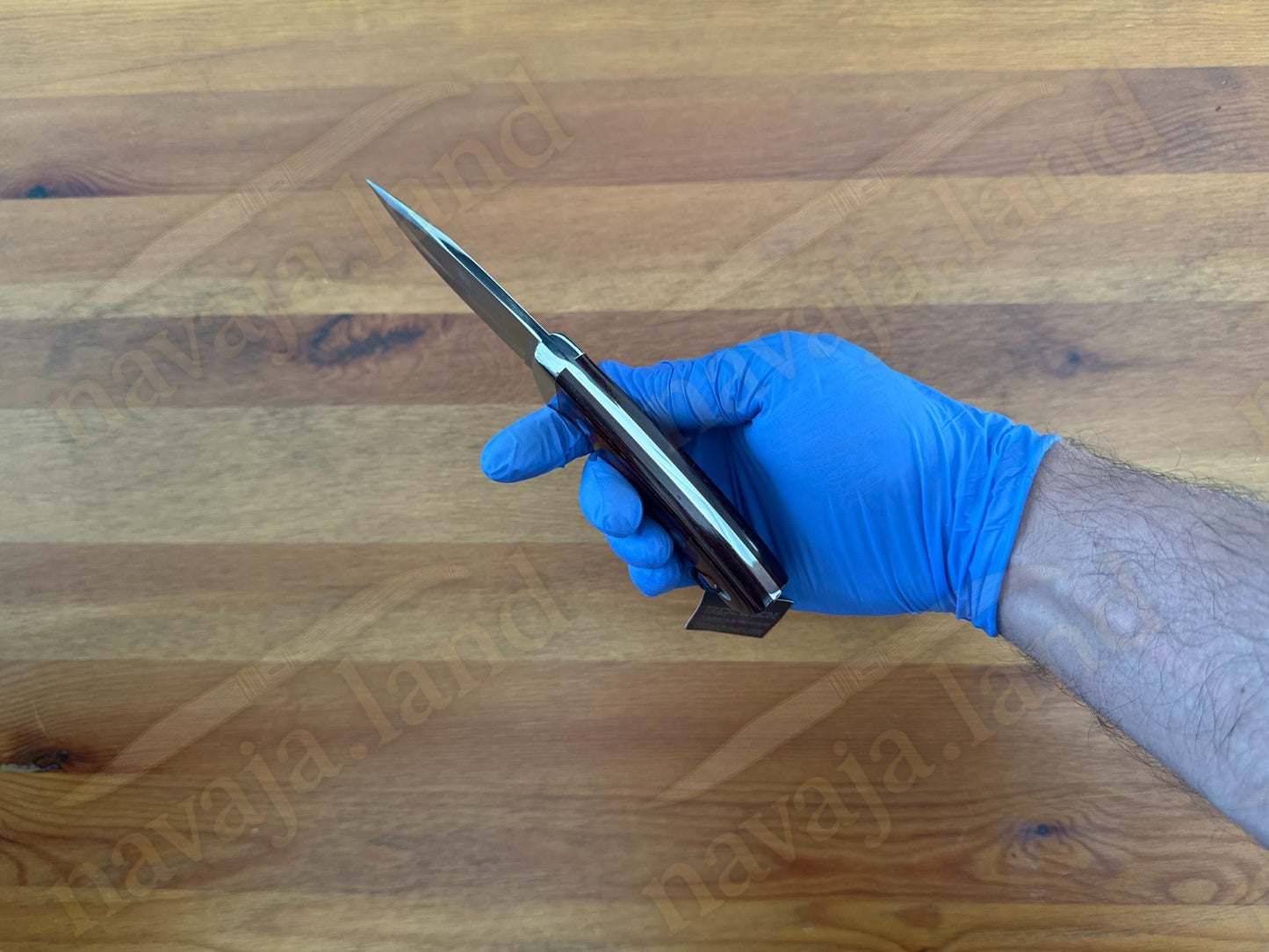 Joker Pecari Knife Polished Stamina Wood Handle Leather Sheath Handmade Spain