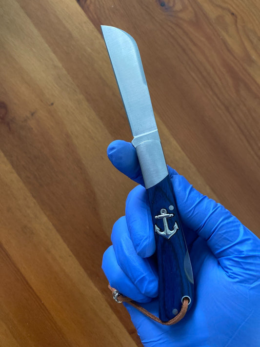 3.15" Beak Marin Najava Pocket Knife Sailor / Marinera Blue Stamina Handle