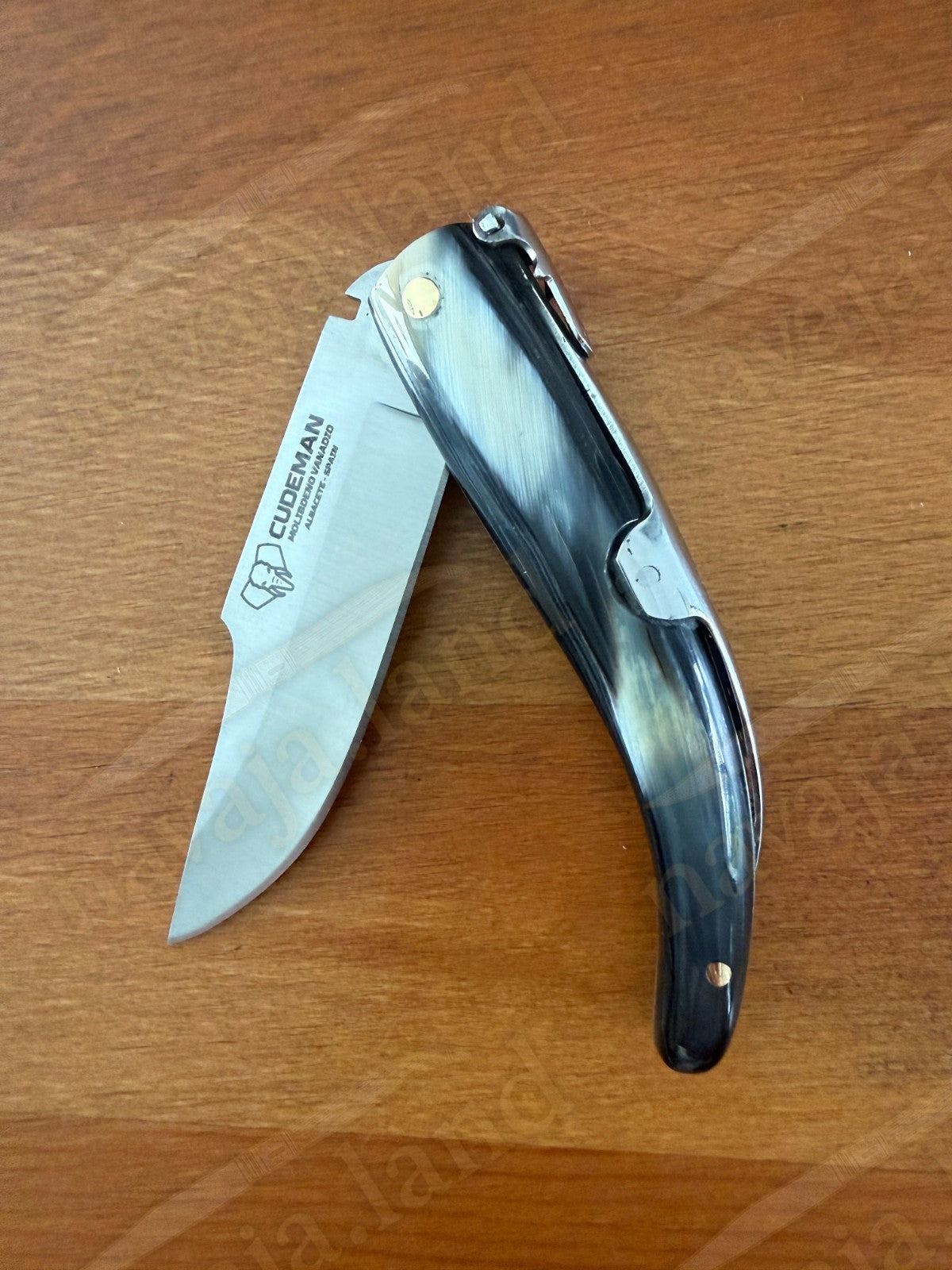 Cudeman Albaceteña 380-A Folding Knife – Bull Horn Handle | Molybdenum Vanadium