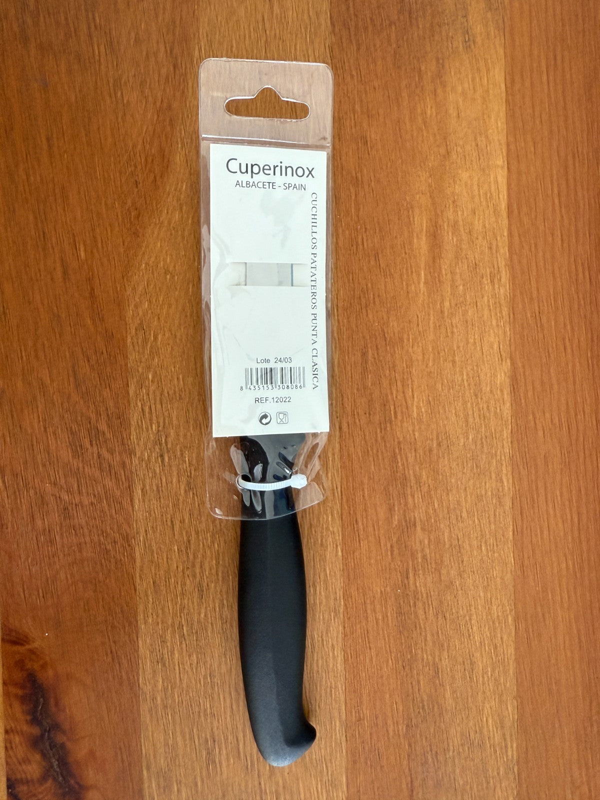 Cuperinox Classic Potato Knife with 3 in Stainless Steel Blade– Made in Spain