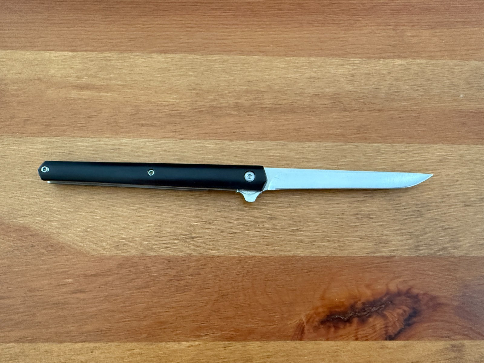 3.78" 420 Stainless Steel Blade Folding Knife Black Wood Scales From Spain