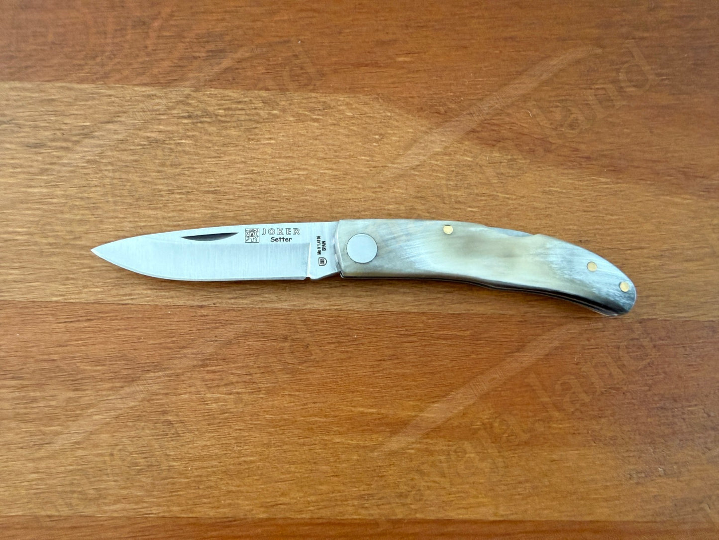 2.56” Joker Setter Bushcraft Folding Knife (Bull Horn Handle) Handmade Spain