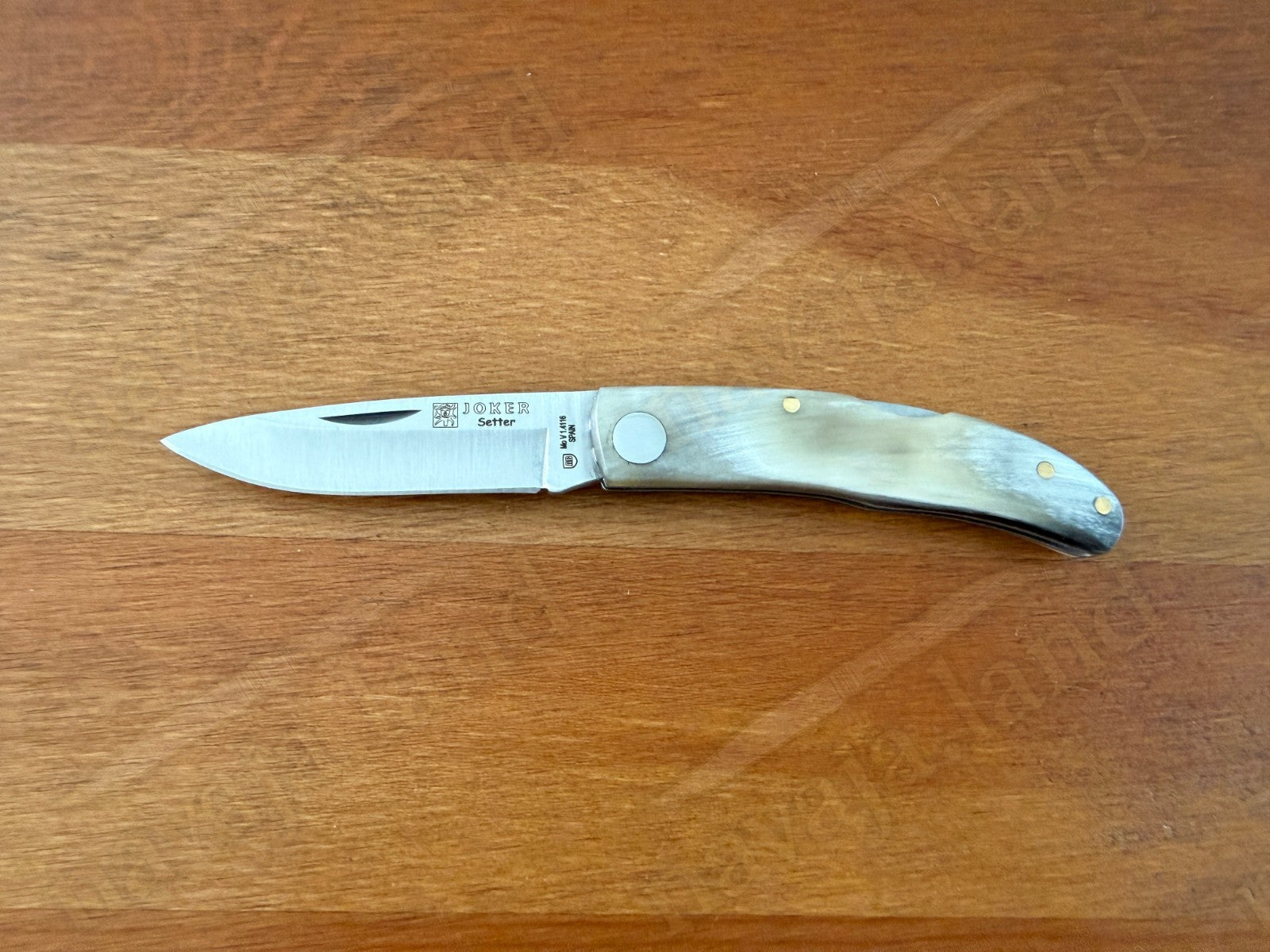 2.56” Joker Setter Bushcraft Folding Knife (Bull Horn Handle) Handmade Spain