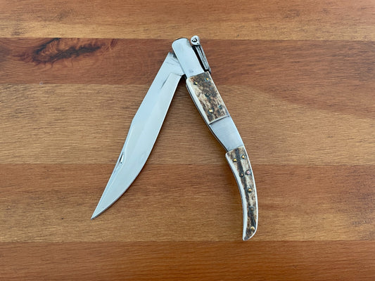 5.3" Arabian Folding Pocket Knife Real Deer Antler Scales Handmade in Spain