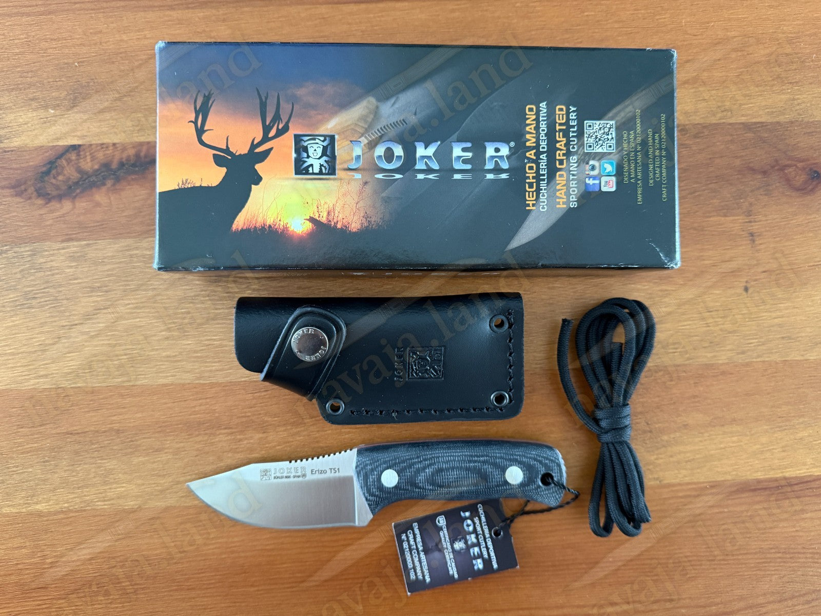 Joker Erizo TS1 Survival Knife – 2.95” Böhler N695 Blade | Black Micarta Handle
