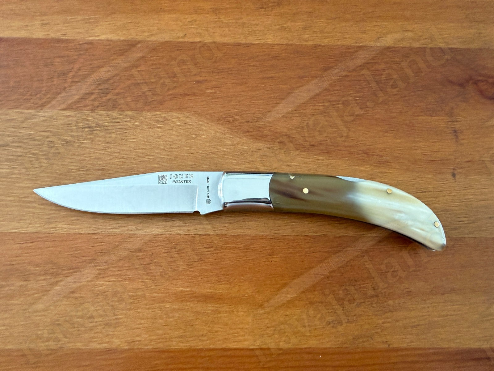 3.54” Joker Pointer Camping Folding Knife (Bull Horn Handle) Handmade in Spain