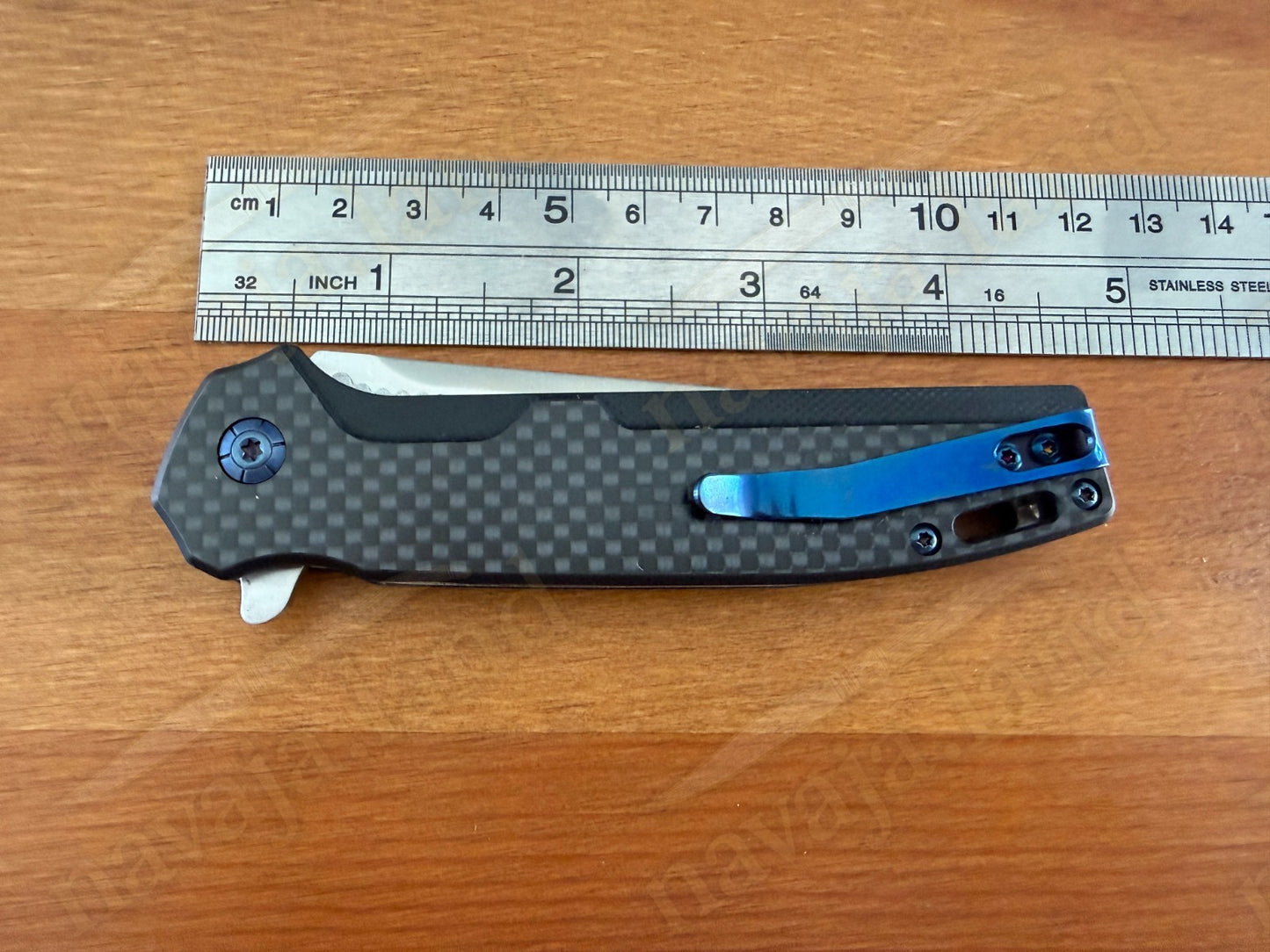 Folding Knife Carbon Fiber & G10 Handle - D2 Steel - 3.3" Blade Presentation Box