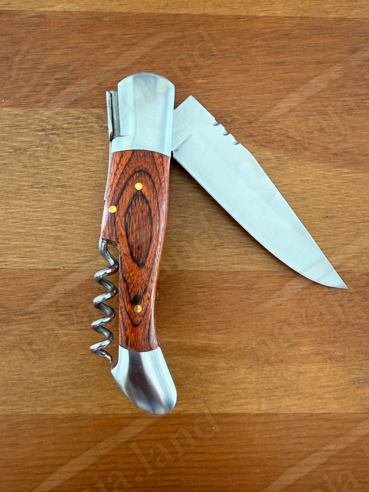 3.5” Blade Navaja Laguiole Inox Folding Pocket Knife w/ Corkscrew from Spain