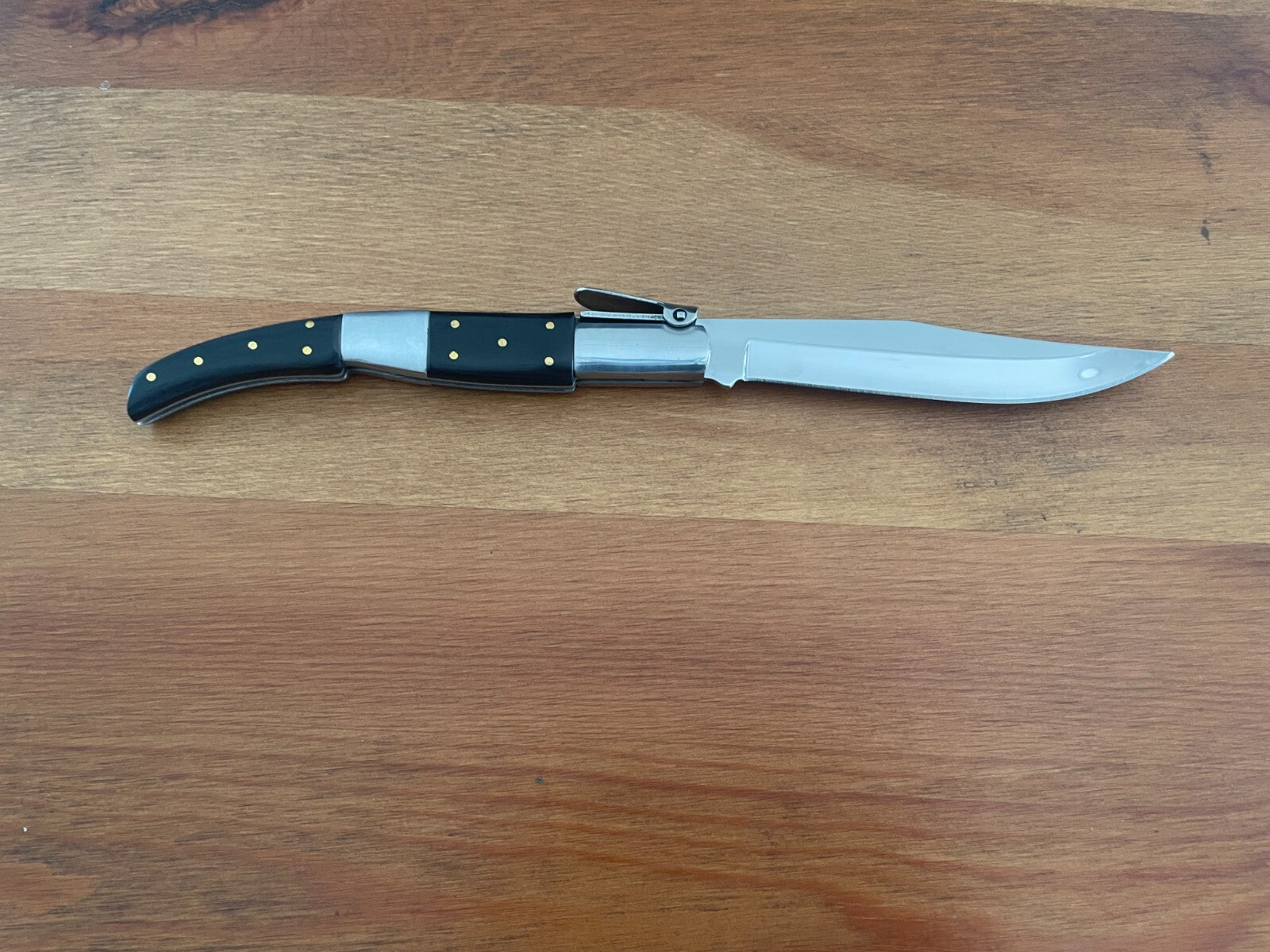 4.5" Arabian Style Navaja Folding Pocket Black Stamina Wood Scales From Spain