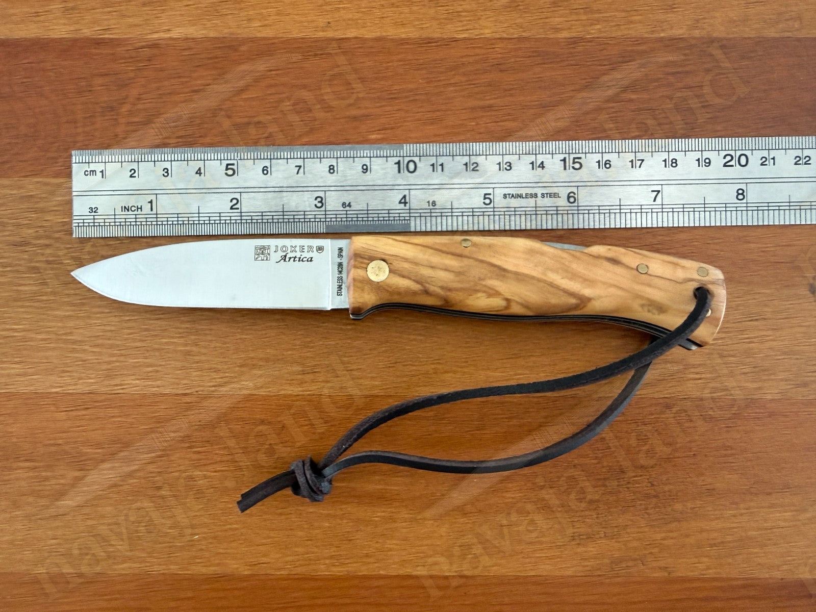 3.15” Joker Artica Bushcraft Folding Knife (Olive Wood Handle) Handmade Spain