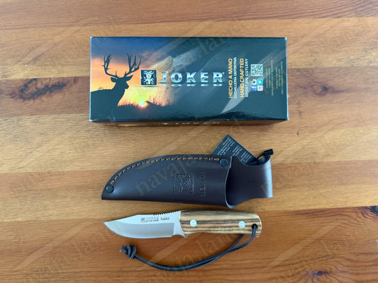 Joker Bushcraft Knife Rabbit – MOVA Stainless Steel – 3.34" Blade – Bocote Wood