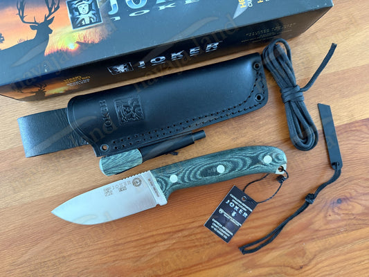 Joker Ursus Survival Knife Böhler N695 Green Micarta + Firesteel + Paracord