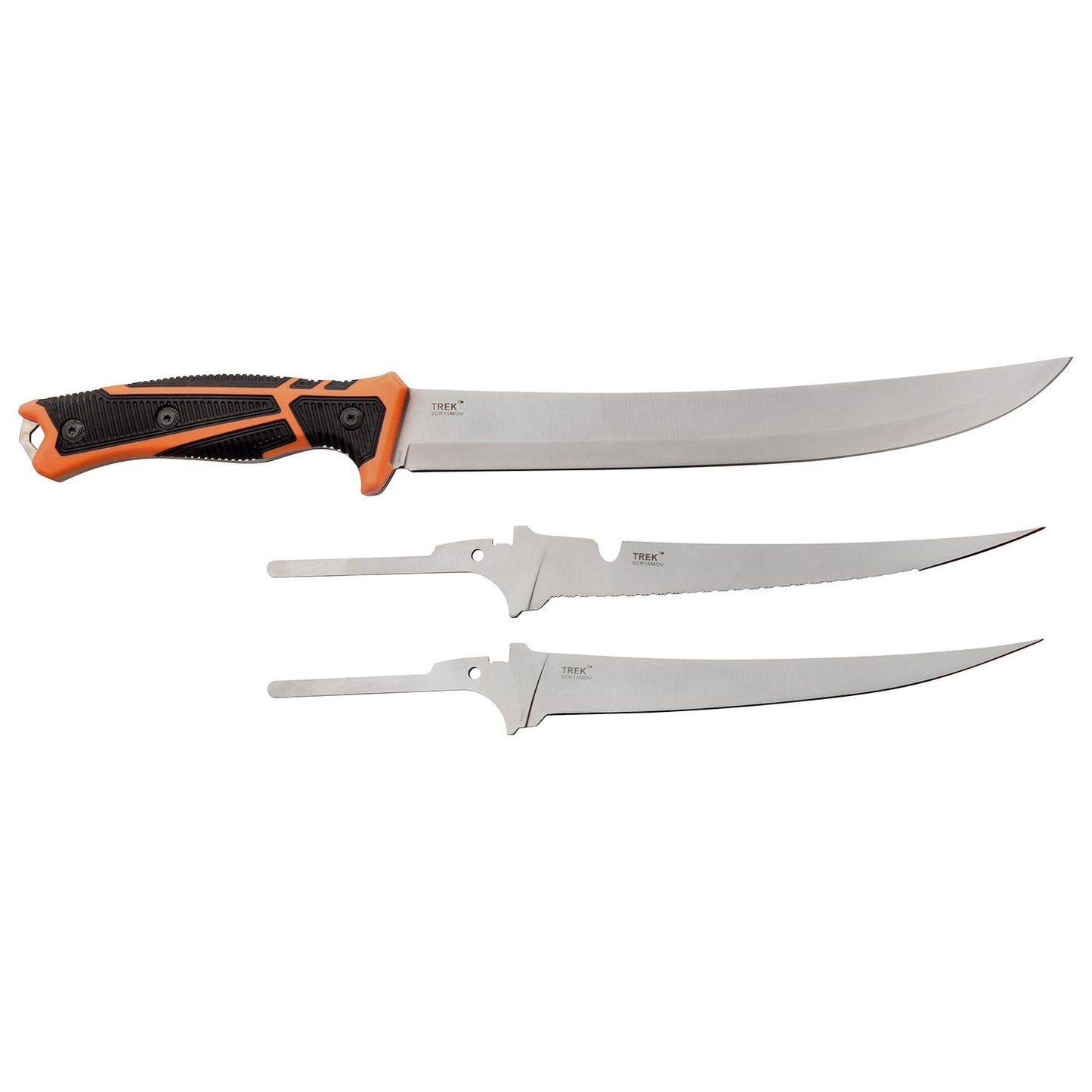 Fixed Knife 3x Interchangeable Stainless Blades with Sheath Elk Ridge TREK